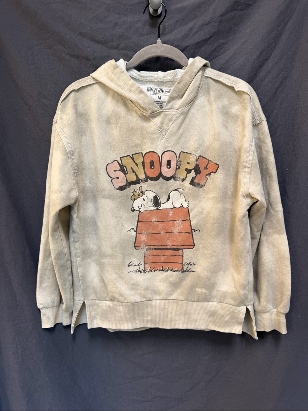 Peanuts Snoopy Doghouse Tie Dye Hoodie Medium